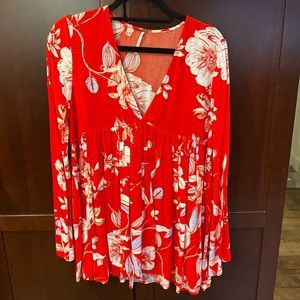 Free People Floral Tunic